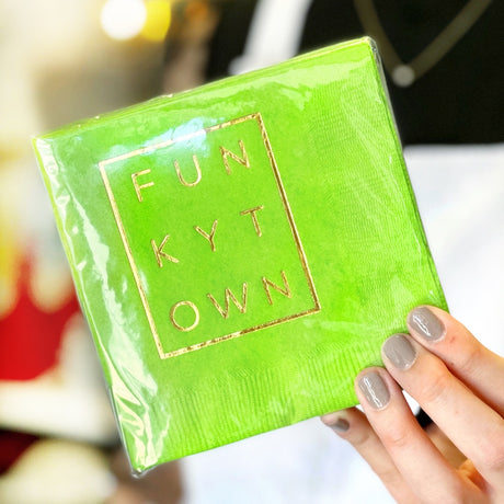 Funkytown Cocktail Napkins - Green 3-Ply
