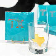 Metallic Orange & Teal TX Napkins