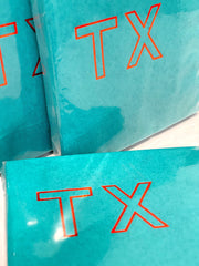 Metallic Orange & Teal TX Napkins
