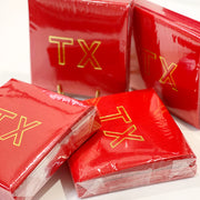 Red & Gold Foil TX Cocktail Napkins
