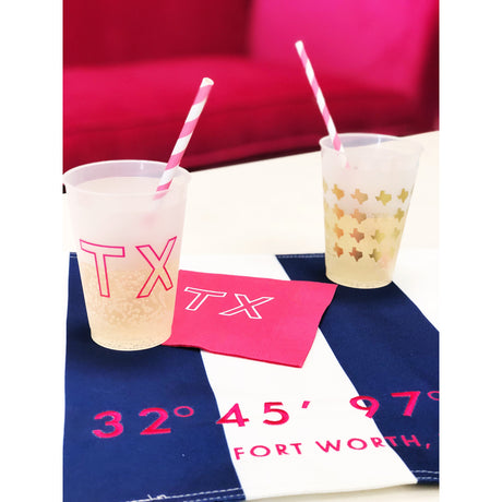 Pink TX Shatterproof Cups