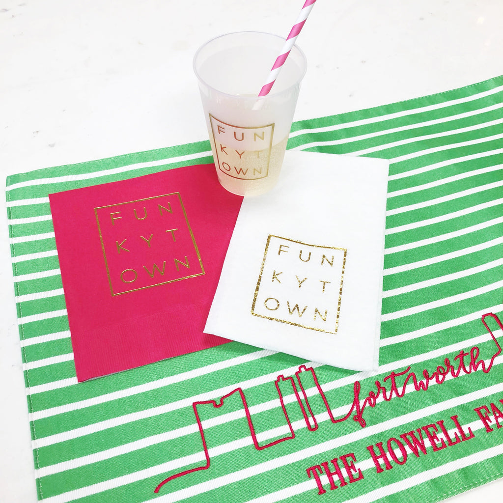 Pink Funkytown Luncheon Napkins