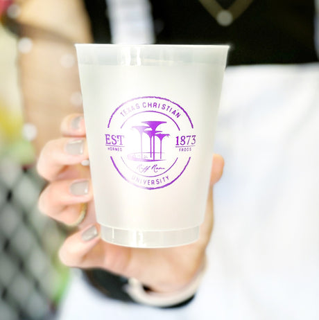 TCU Vintage Logo Tailgating Shatterproof Cups