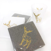 Modern Deer Tweed Cocktail Napkins