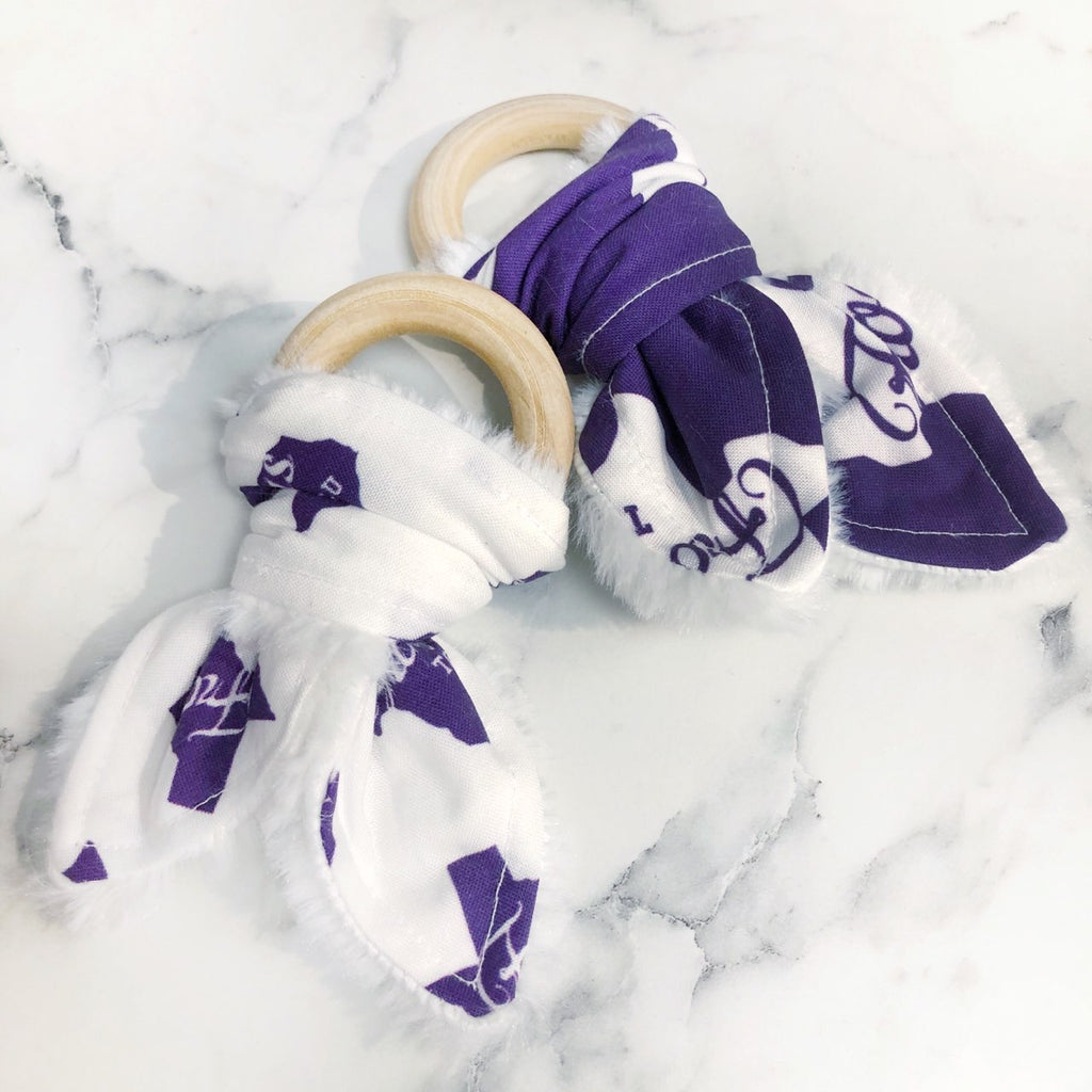 TCU Texas Teether - Purple & White