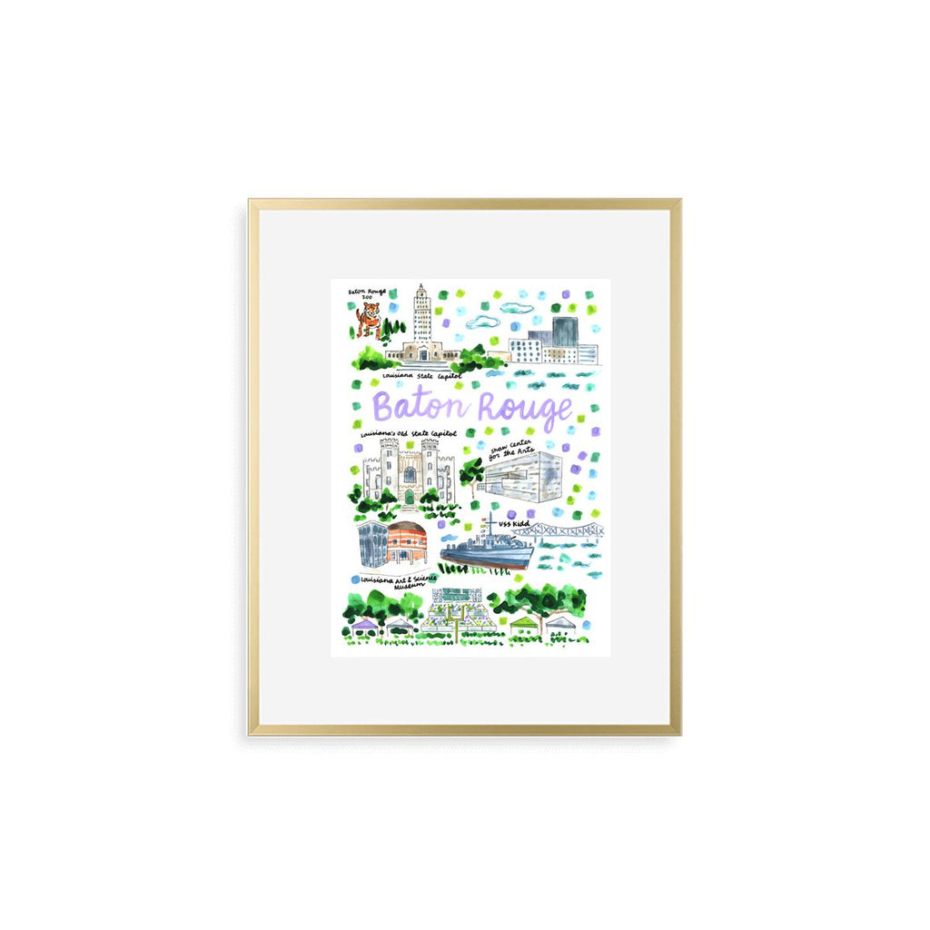 Baton Rouge Map Print