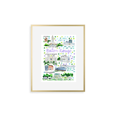 Baton Rouge Map Print