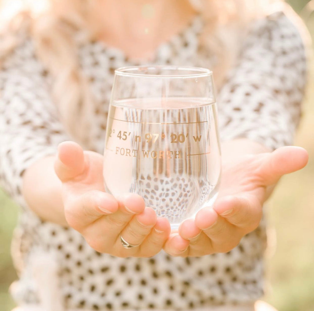 Gold Foil Stemless Glass