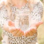 Gold Foil Stemless Glass