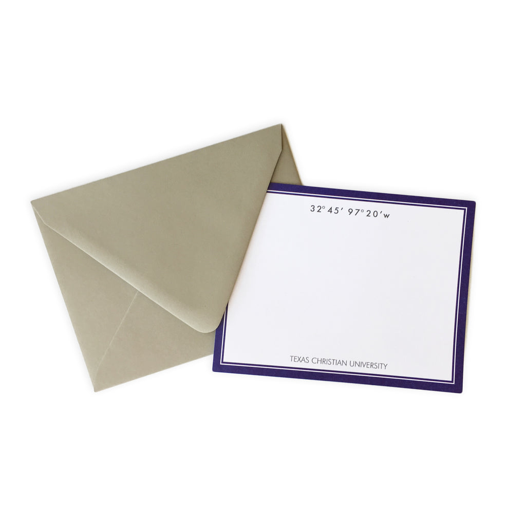 TCU Coordinates Note Card Set