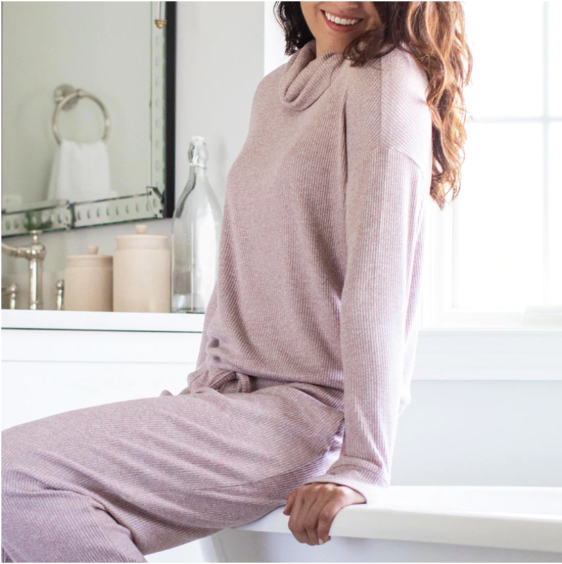 Cuddle Blend Lounge Top - Blush