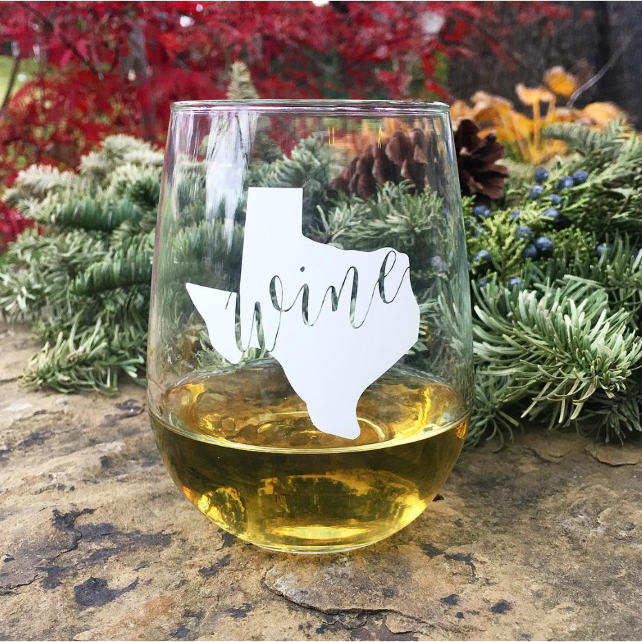 Texas Wine Glass