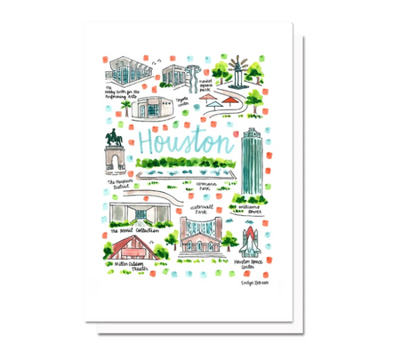 Houston Map Greeting Card