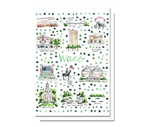 Waco Map Greeting Card
