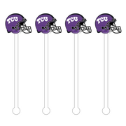 TCU Helmet Acrylic Stir Sticks