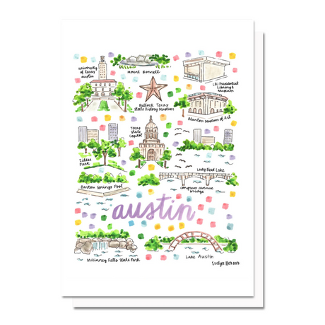 Austin Map Greeting Card