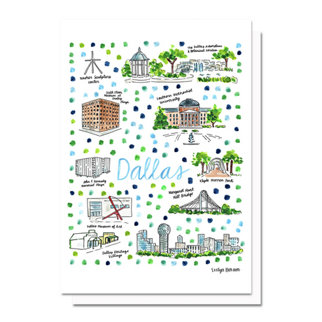 Dallas Map Greeting Card