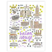 Baton Rouge Map Print