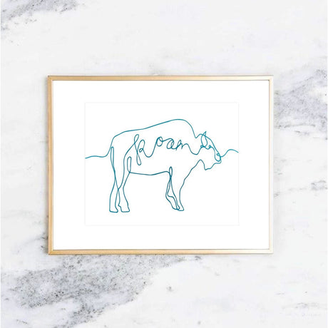 Roaming Buffalo Print