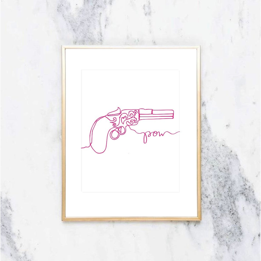 Old Fashioned Gun Pow Print