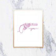 Old Fashioned Gun Pow Print