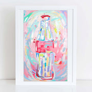 Coke Bottle "Soft Violet" Coca-Cola Painting Print