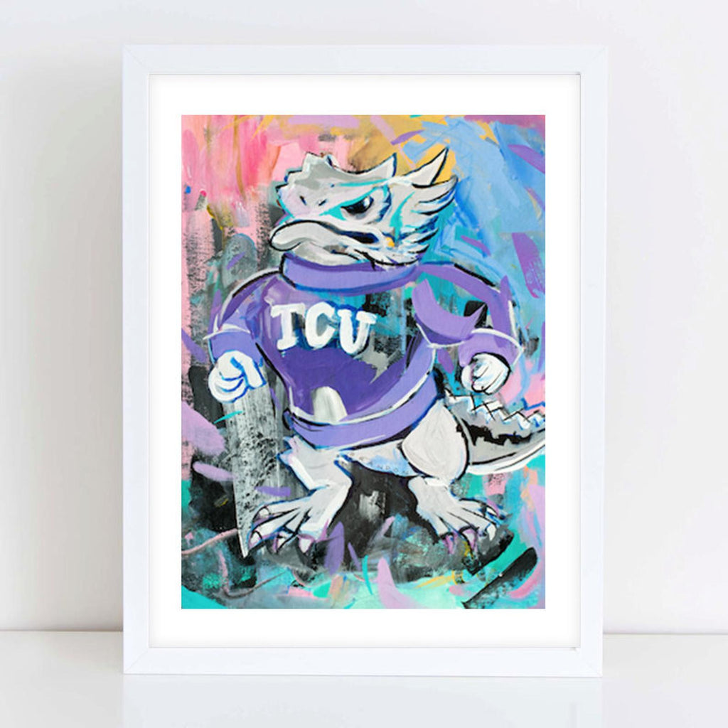 TCU Horned Frog Painting Print