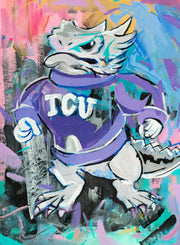 TCU Horned Frog Painting Print