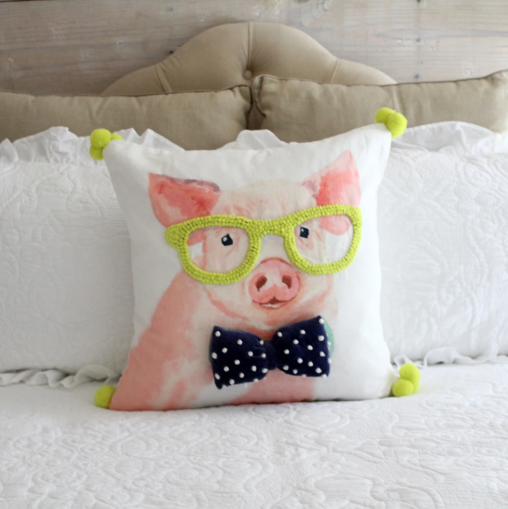 Percy The Pig Pillow with Insert